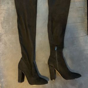 Aldo over-the-knee black healed boots